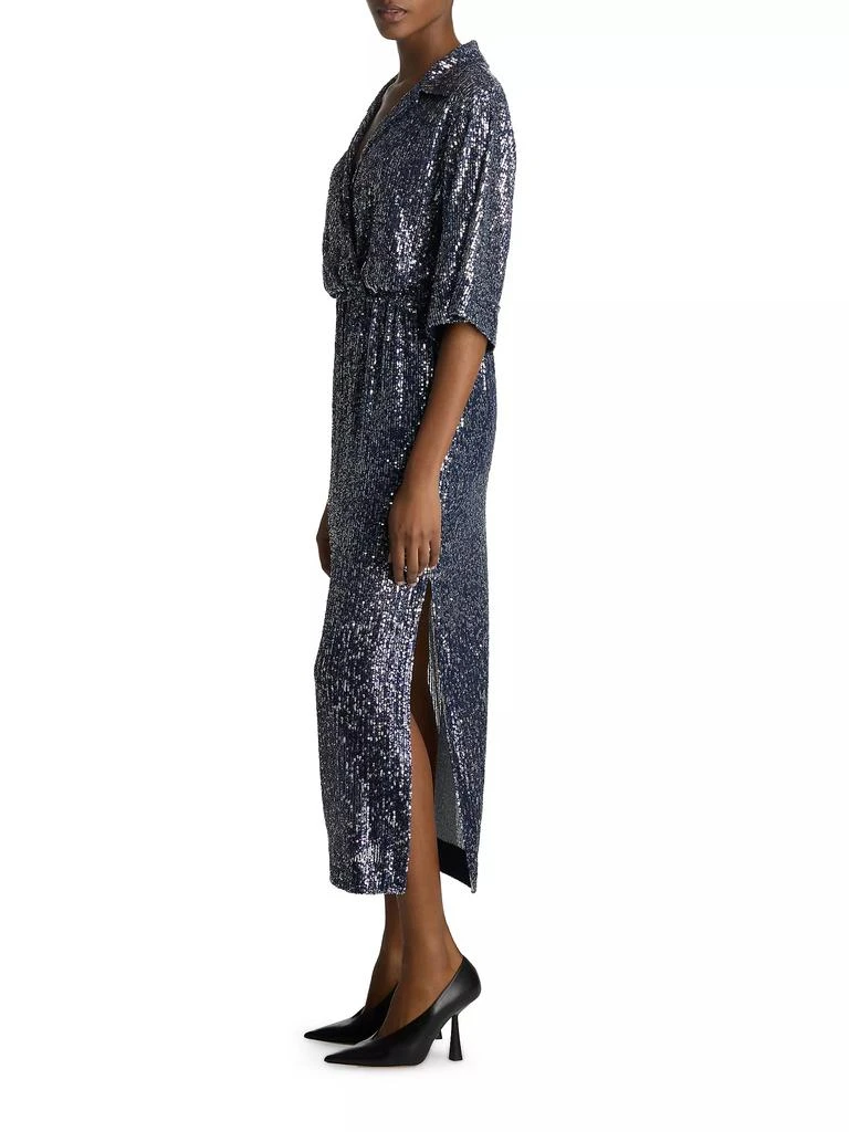 St. John Sequin Surplice Midi Dress 3