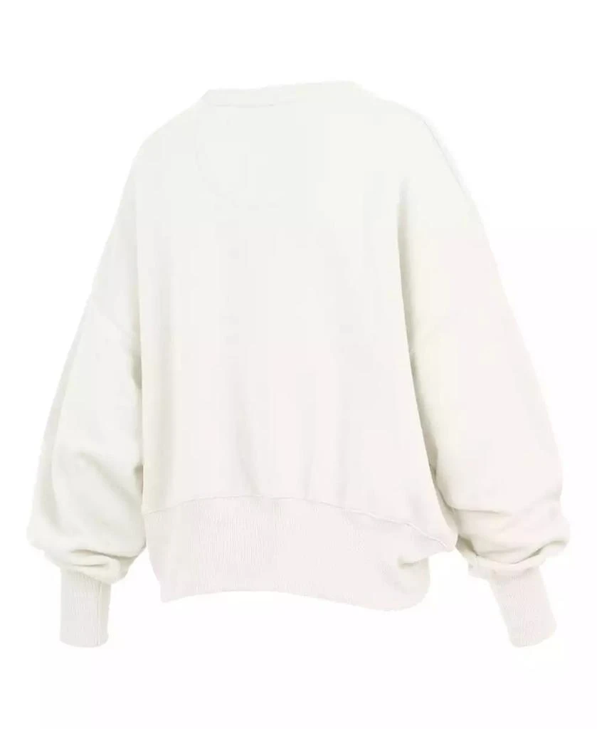 Pressbox Women
s Cream Air Force Falcons Oversized Chelsea Waist Length Pullover Sweatshirt 3