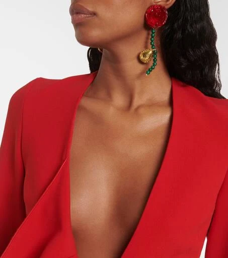 Magda Butrym Floral-appliqué wool-blend minidress 4