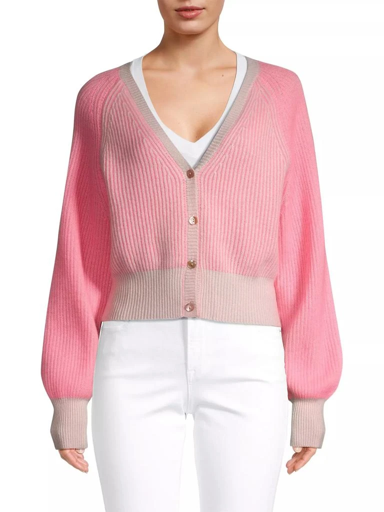 Crush Cashmere Moana Two-Tone Cashmere Cardigan 3