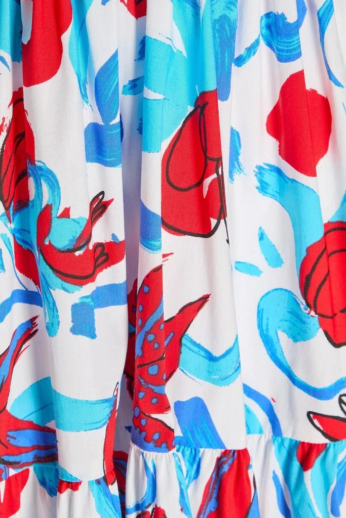 Diane von Furstenberg Avery tiered floral-print cotton-blend poplin midi dress 4