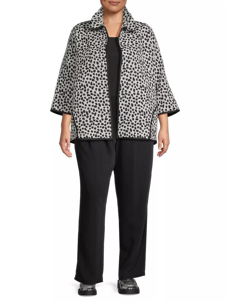 Caroline Rose Cheetah Jacquard Easy Jacket 2