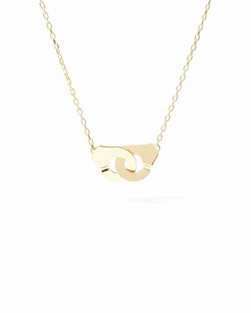 Dinh Van 18K Yellow Gold Menottes Dinh Van Small Handcuff Open Link Chain Pendant Necklace, 15.75-16.54" 1