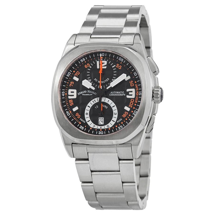 Armand Nicolet JH9 Chronograph Automatic Black Dial Men's Watch A668HAA-NO-MA4680A 1