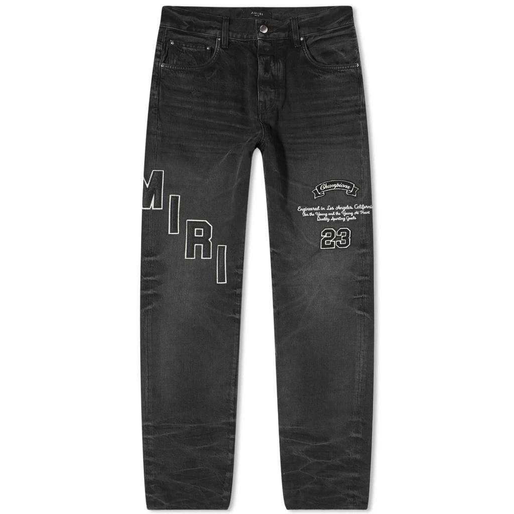 AMIRI AMIRI Hockey Logo Straight Jeans 1