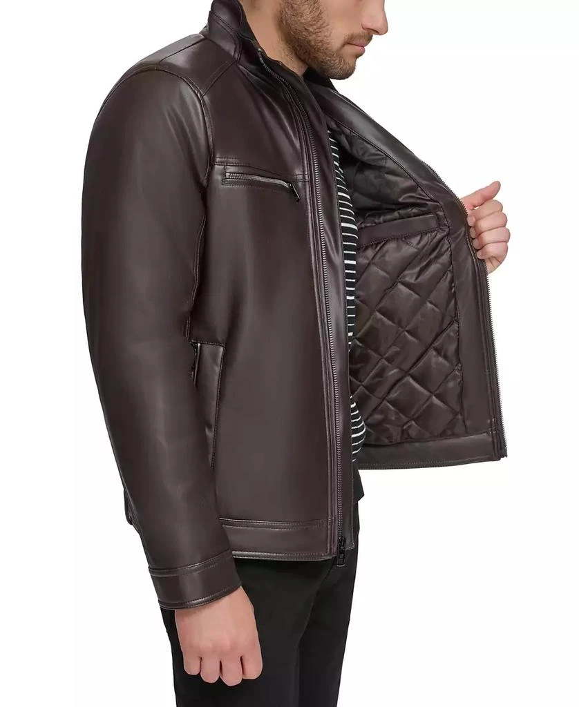 Calvin Klein Men's Faux Leather Moto Jacket, Created for Macy's 3