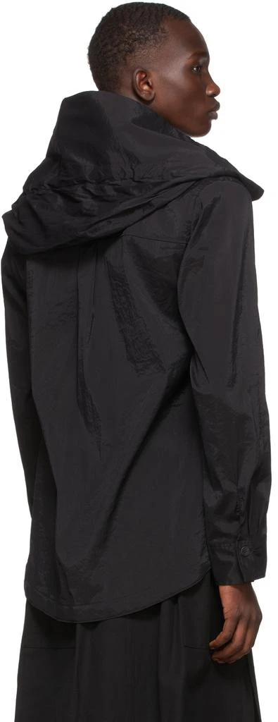 BED J.W. FORD Black Crinkled Nylon Hoodie 3