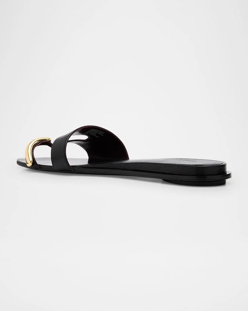 Tory Burch Pierced Leather Toe Ring Flat Sandals 4