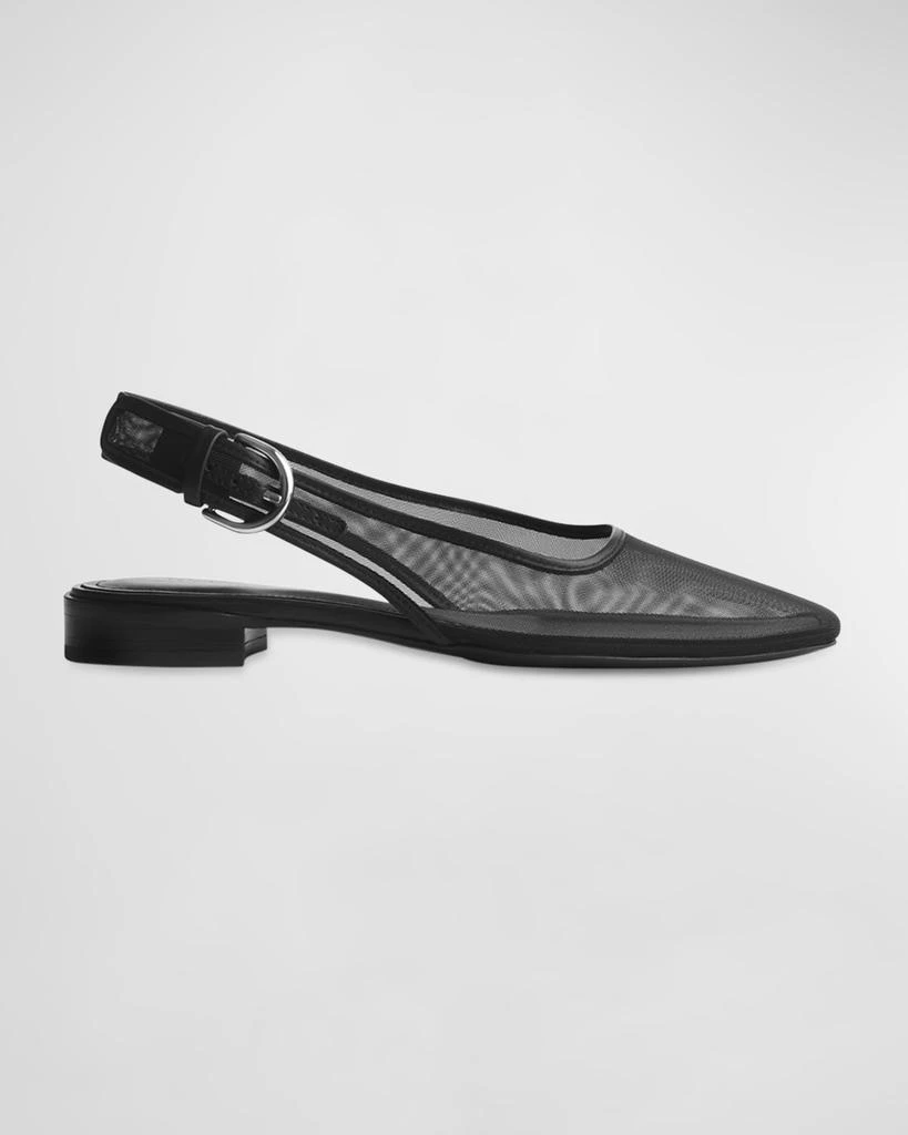 Rag & Bone Astra Mesh Buckle Slingback Ballerina Flats 1