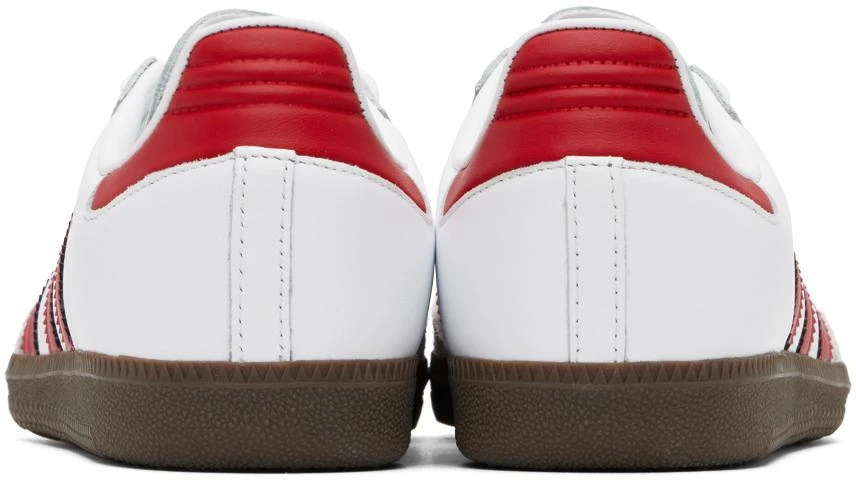 adidas Originals White & Red Samba OG Sneakers 2