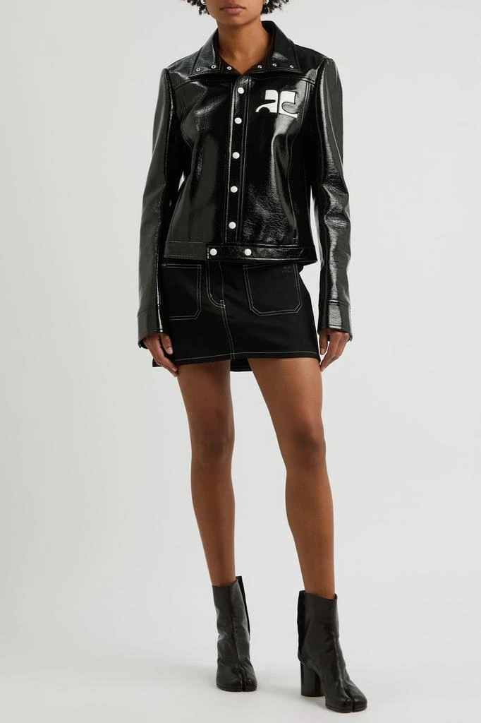 Courrèges Boxy crinkled vinyl jacket 4
