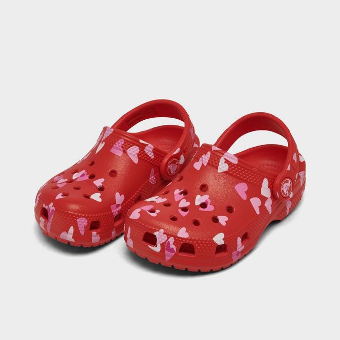 Crocs Girls' Toddler Crocs Valentine's Day Classic Clog Shoes