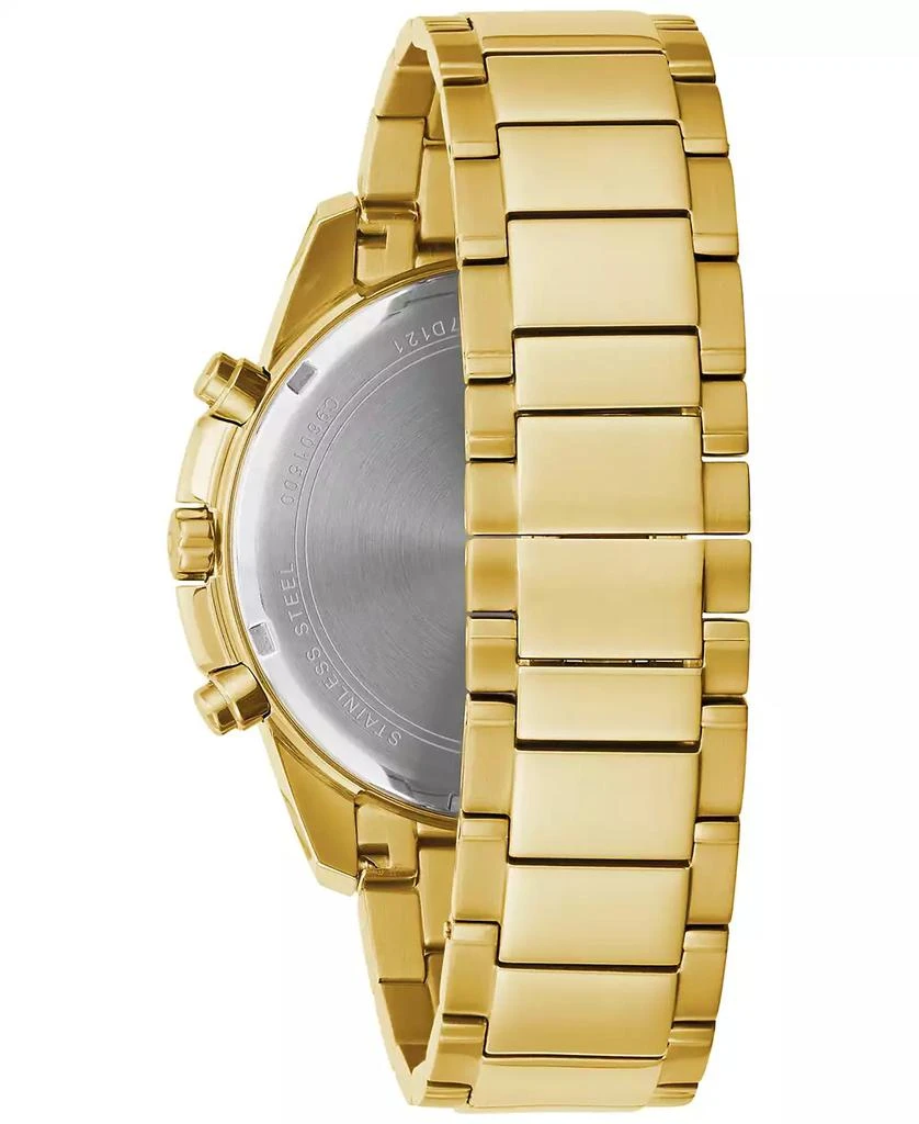 Bulova Men's Chronograph Diamond (1/20 ct. t.w.) Gold-Tone Stainless Steel Bracelet Watch 44mm 3