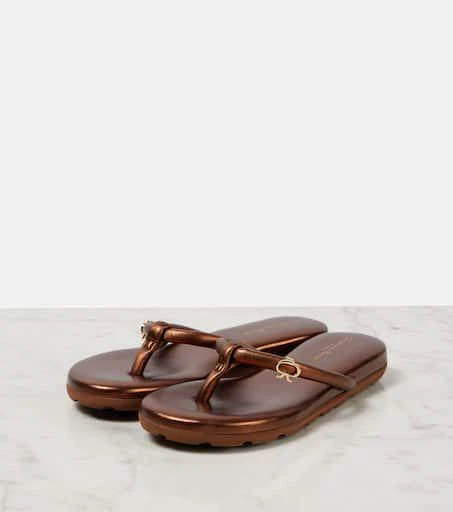 Gianvito Rossi Fiji leather thong sandals 4