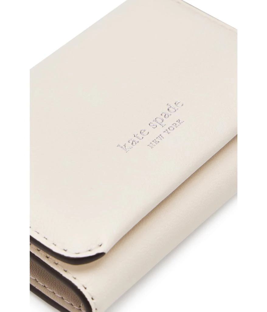 Kate Spade Halo Fine Grain Leather Card Case Trifold Wallet 4