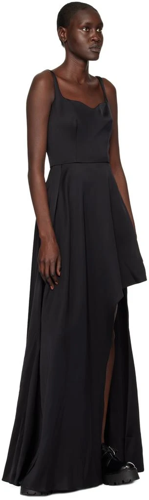alexander mcqueen long black dress Incredible 2007 Alexander McQueen Original Bias Cut Black Silk Satin D –  Shrimpton Couture