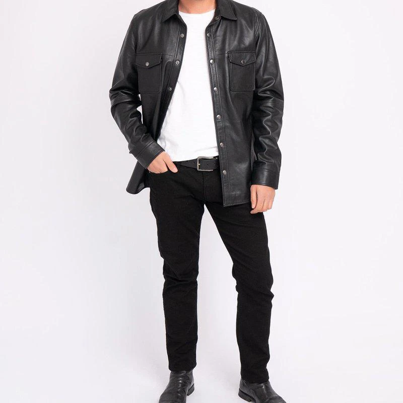 Amsterdam Heritage Krome | Men's Button-Down Leather Jacket 1