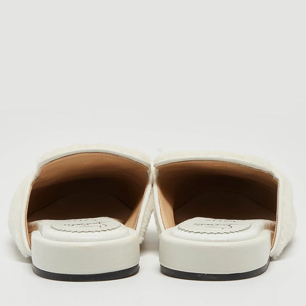 Christian Louboutin Christian Louboutin White Fur Coolito Donna Flat Mules Size 39.5 5