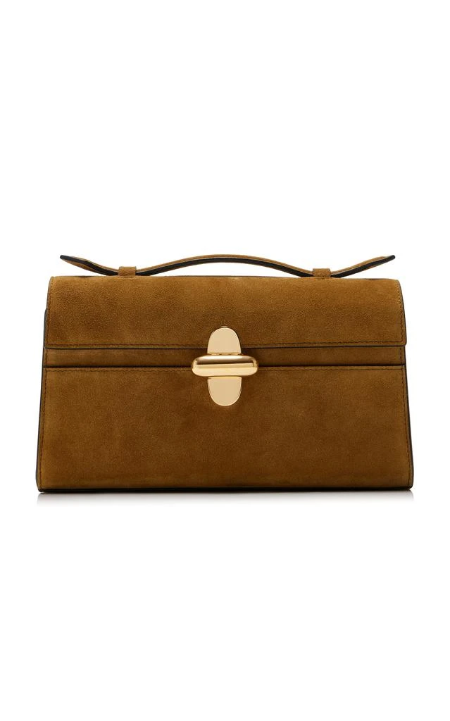 SAVETTE Savette - Symmetry Suede Pochette - Brown - OS - Moda Operandi 1