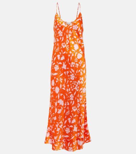Lee Mathews Bella floral silk satin slip dress