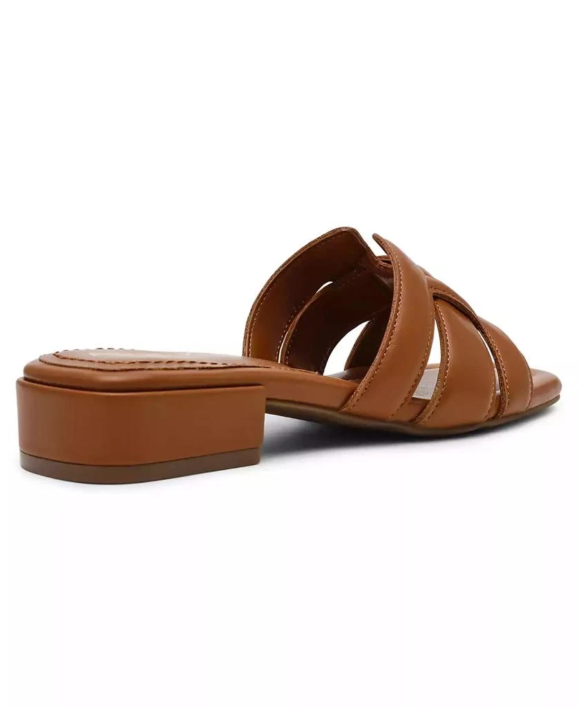 Anne Klein Women's Loyal Square Toe Slide Flat Sandals 6