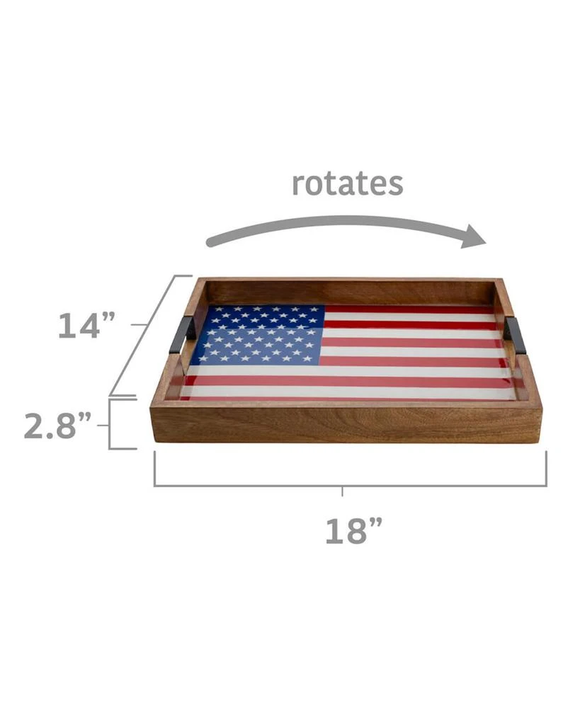 Mikasa American Flag Lazy Susan Serving Tray 4