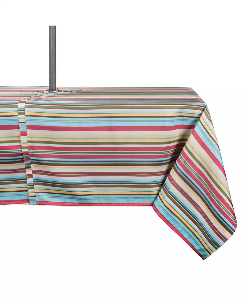 Design Imports Summer Stripe Outdoor Tablecloth 60" x 84"