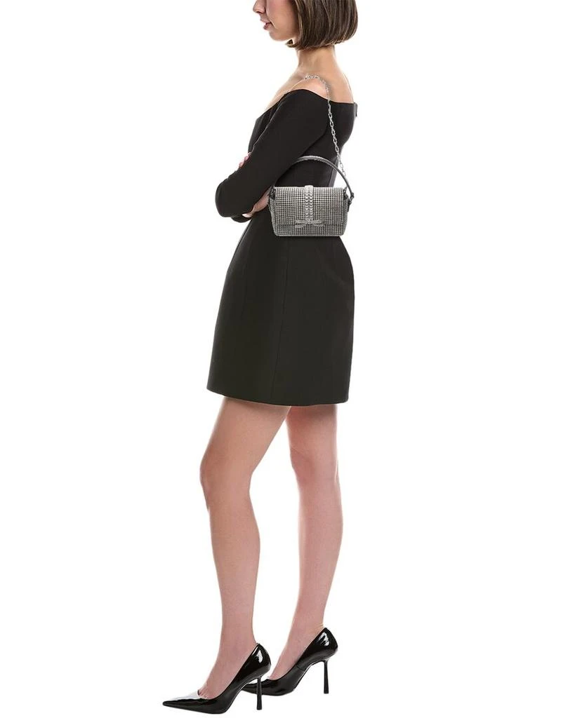 Self Portrait Rhinestone Chainmail Leather Micro Bag 4