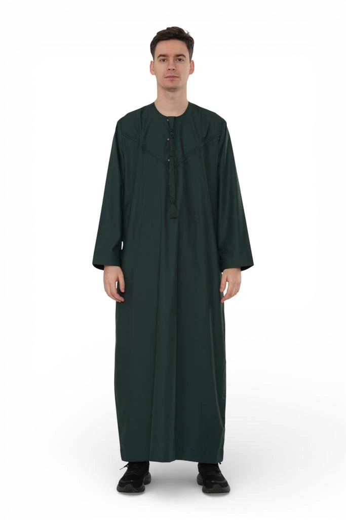 Arabic Thobes Men
s Eid Green Moroccan Jubba Robe Djellaba Ramadan Eid Thobe - HM11