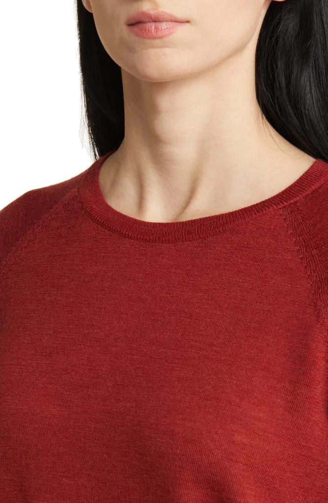 Eileen Fisher Raglan Sleeve Merino Wool Pullover 4