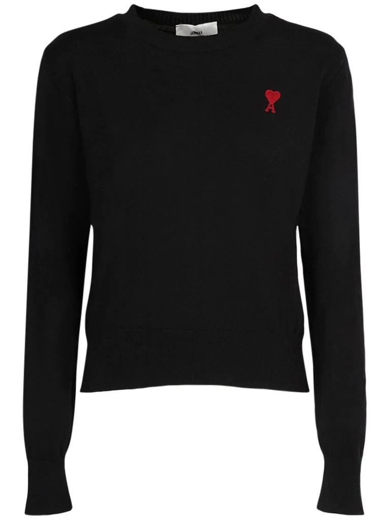 Ami Alexandre Mattiussi Ami De Coeur Wool Jumper 1