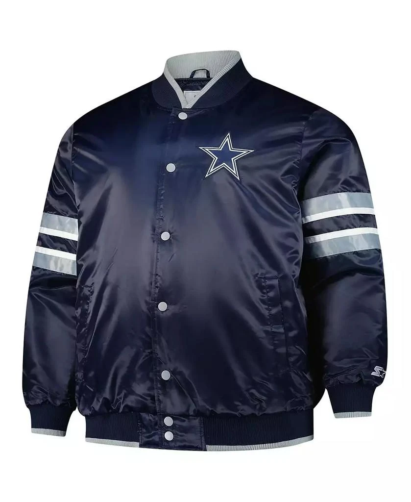 Starter Men's Navy Dallas Cowboys Scout I Full-Snap Varsity Jacket 3