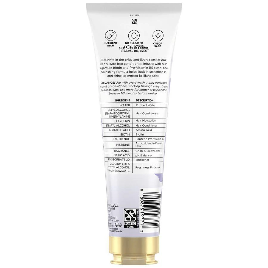 Pantene Illuminating Color Care Biotin Sulfate Free Conditioner Fresh 8