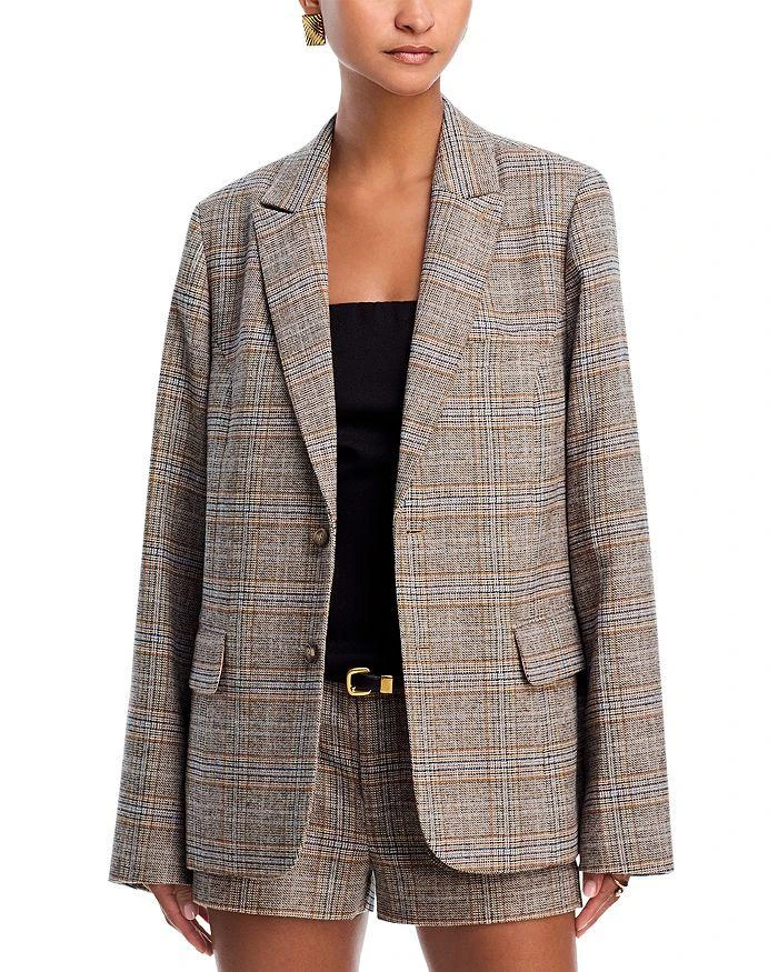 Danielle Guizio Oversized Tartan Blazer