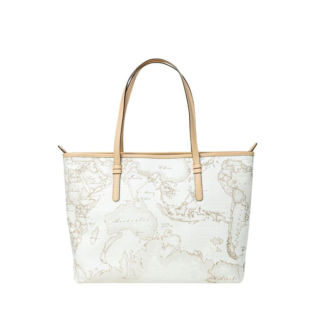 Shop Alviero Martini Prima Classe White Leather Handbag on  display picture 2