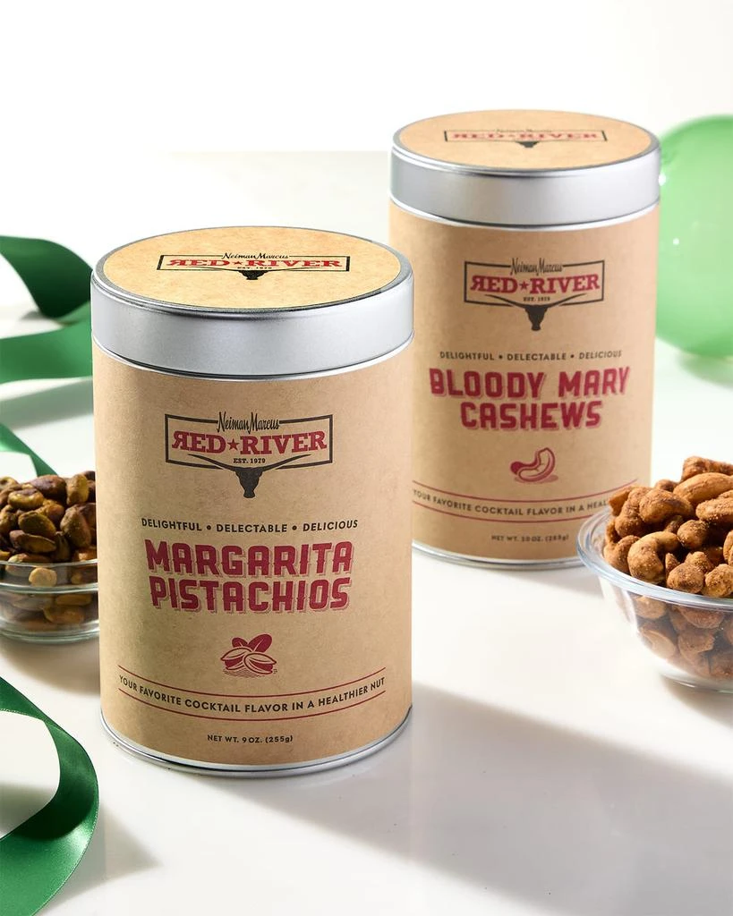 Neiman Marcus Red River Bloody Mary Cashews and Margarita Pistachios Set 1