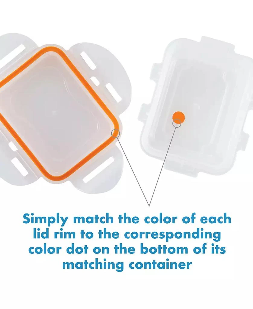 Lock & Lock Easy Essentials 30-Pc. Color Mates Storage Container Set 6