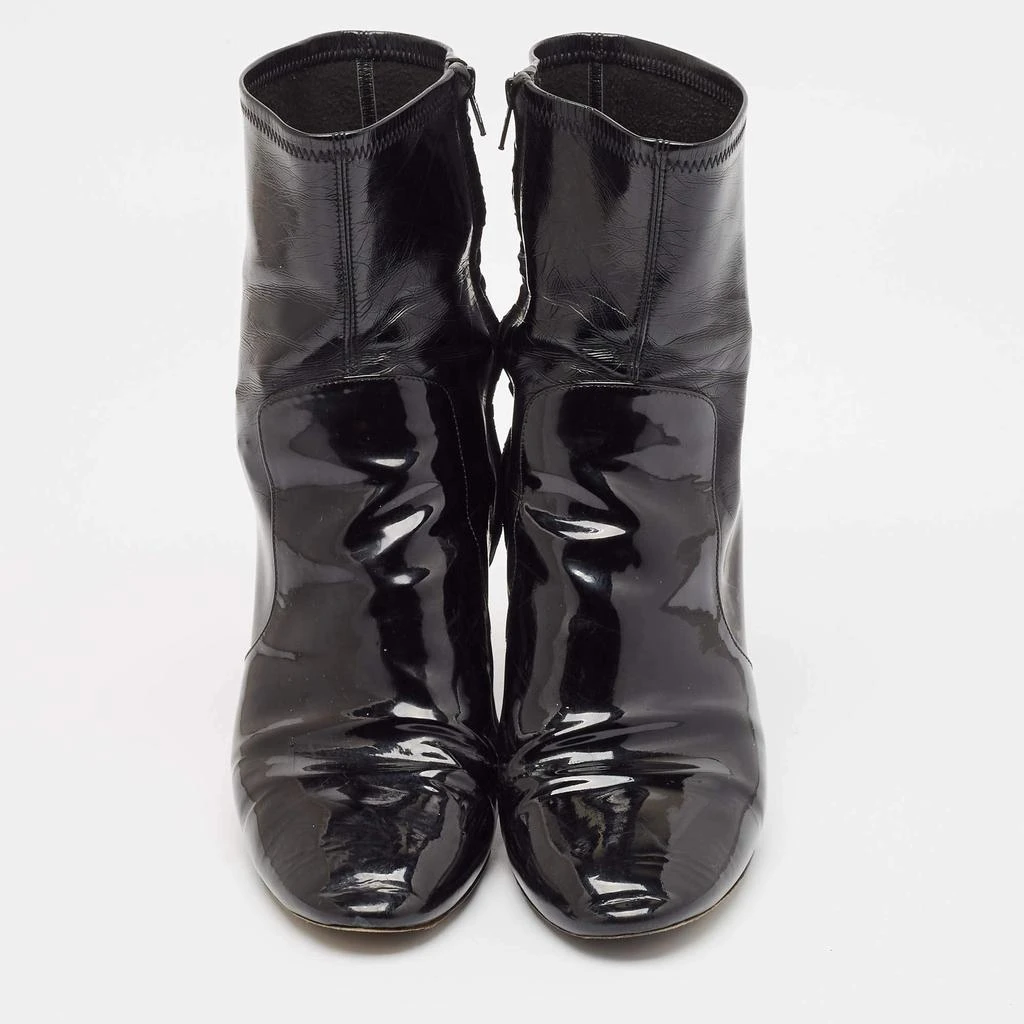 Louis Vuitton Louis Vuitton Black Leather and Patent Leather Silhouette Ankle Length Boots Size 41 3
