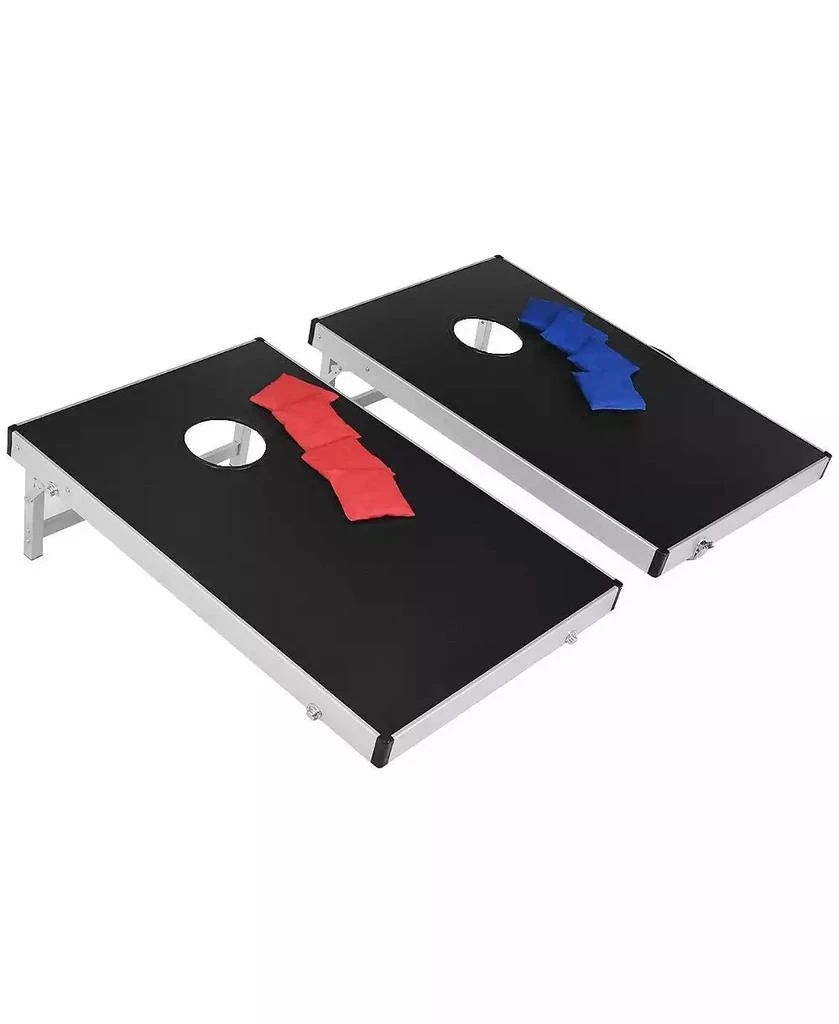 Mecale Foldable Bean Bag Toss Cornhole Game Set
