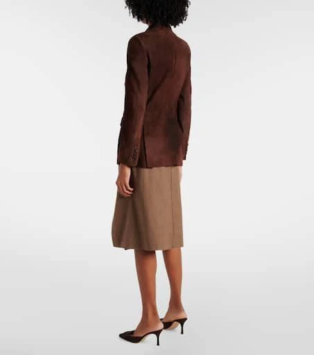 Ralph Lauren Ansley double-breasted suede blazer 3