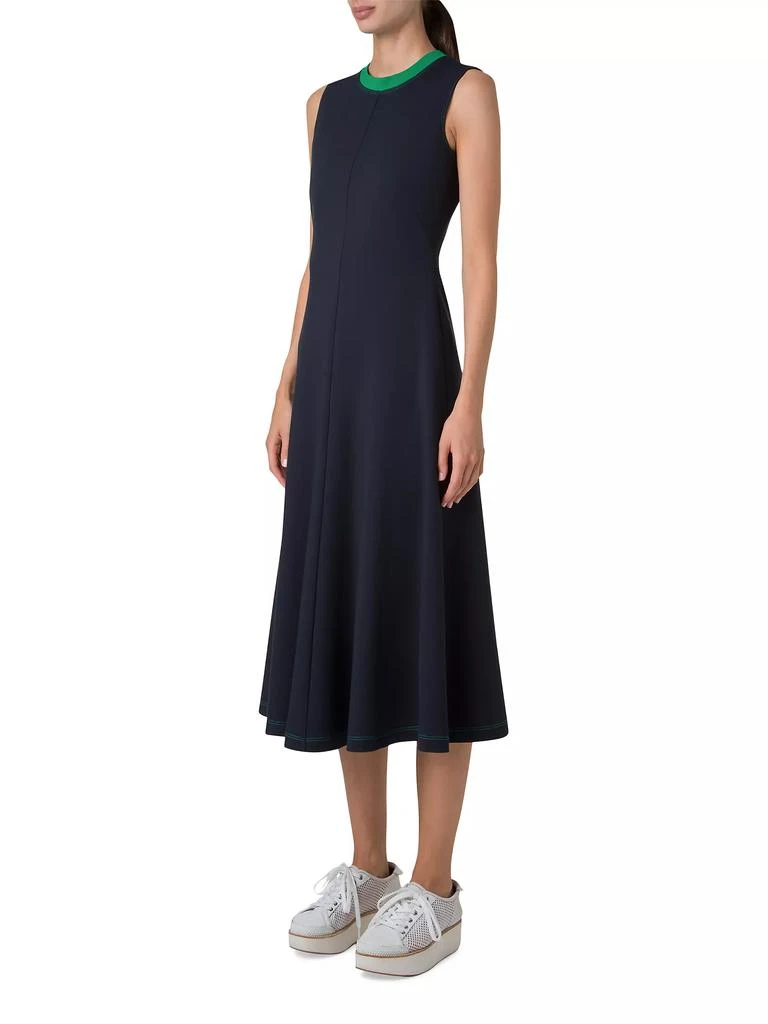 Akris Jersey Sleeveless Fit-&-Flare Midi-Dress 3