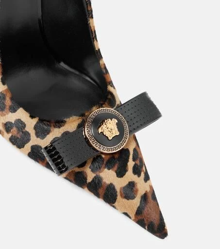 Versace La Medusa animal-print calf hair pumps 5