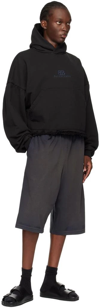 Balenciaga Black Raw Edge Hoodie 4