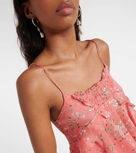 Isabel Marant Anissa floral cotton and silk tank top 4
