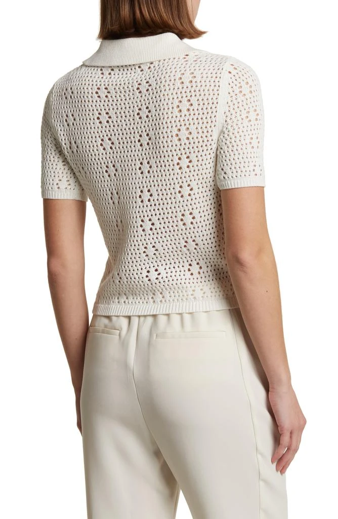 Tahari Crochet Polo Sweater 2