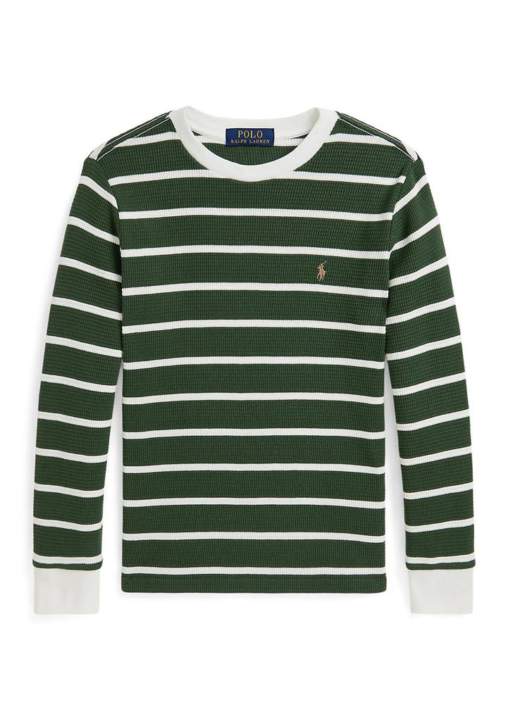 Ralph Lauren Boys 8-20 Striped Waffle Cotton Long-Sleeve T-shirt