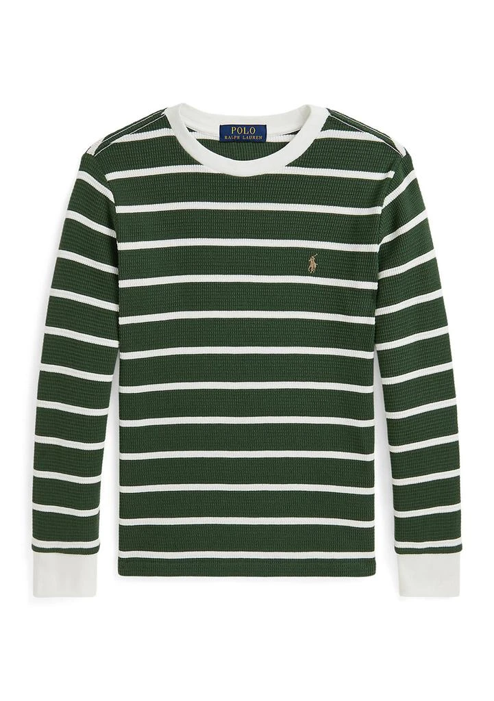 Ralph Lauren Boys 8-20 Striped Waffle Cotton Long-Sleeve T-shirt 1