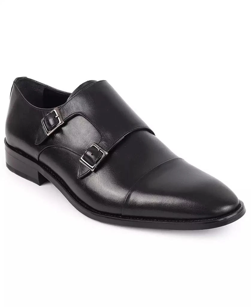 VELLAPAIS Men's Lefors Double Monk Slip-On Dress Shoes