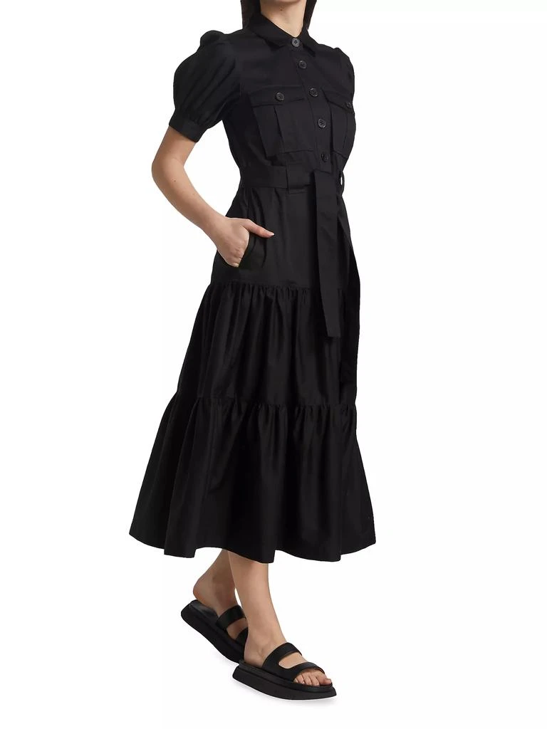 Derek Lam Buffy Poplin Utility Fit & Flare Midi-Dress 4