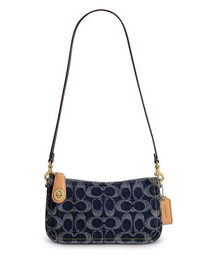 COACH Penn Mini Signature Denim Shoulder Bag